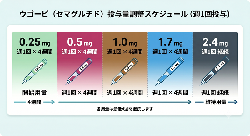 ウゴービ®段階的投与スケジュール